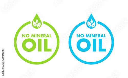 No mineral oil. Vector design. Vector icon. Logo symbol
