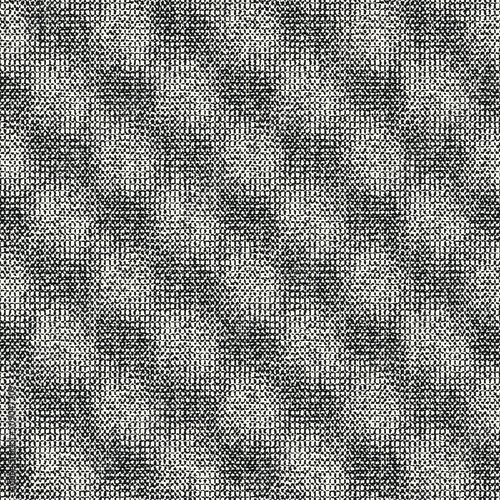 Monochrome Washed Canvas Textured Subtle Checked Pattern