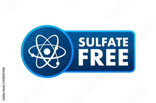 Banner with green sulfate free for packaging design. Green packaging. Vector banner
