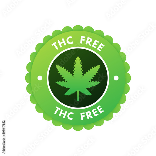 Creative cannabis leaf vector logo icon. Template for CBD Cannabidiol. Vector illustration