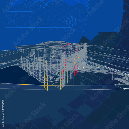 3d architectural drawing