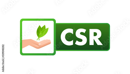 Flat csr for concept design. Flat vector illustration isolated. Business concept