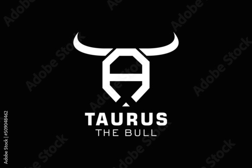 Letter A logo, Bull logo,head bull logo, monogram Logo Design Template Element