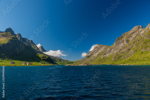 View of Moskenesoya Island in north Norway 