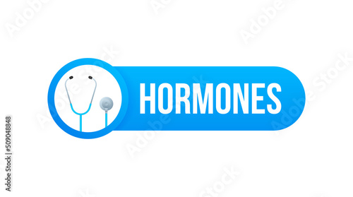 Blue medicine concept sign on white background. Vector illustration