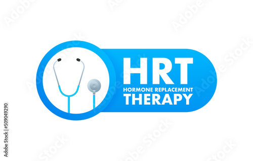Hormone replacement therapy for medical design. Illustration with pink hormone replacement therapy