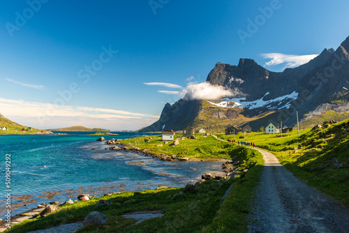 View of Moskenesoya Island in north Norway  photo