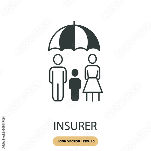insurer icons  symbol vector elements for infographic web