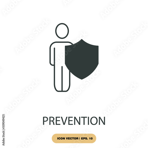 prevention icons  symbol vector elements for infographic web