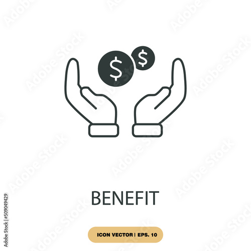 benefit icons  symbol vector elements for infographic web