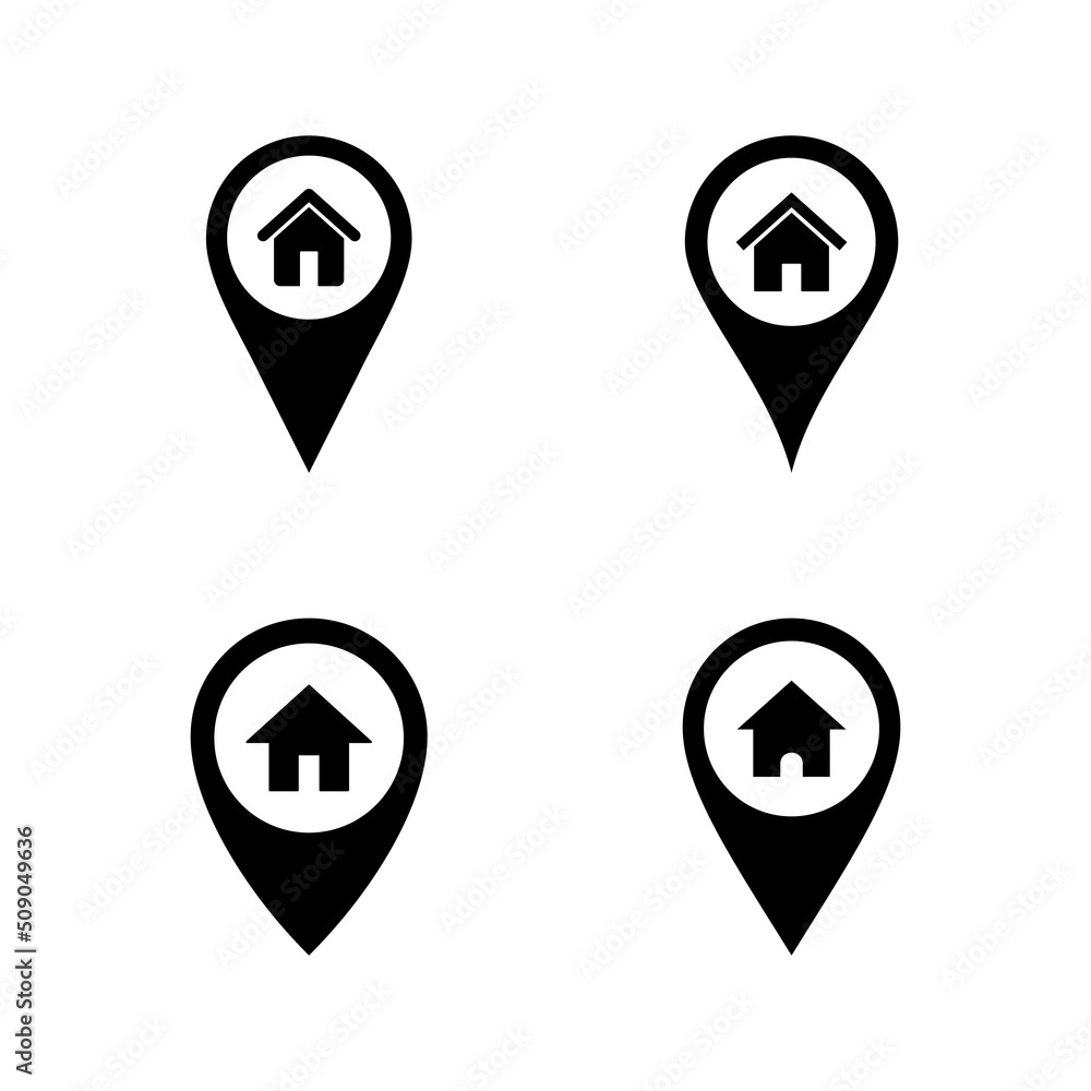 Address icon vector. home location sign and symbol. pinpoint Address icon vector. home location sign and symbol. pinpoint