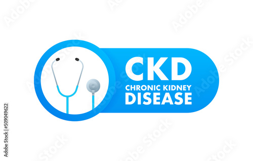 Chronic kidney disease. 3d vector illustration. World health day. Medicine day
