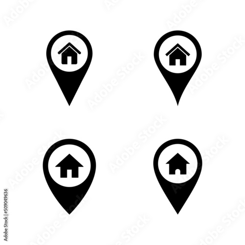 Free Download Address icon vector. home location sign and symbol. pinpoint - GFXLoad