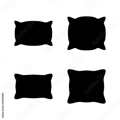 Pillow icon vector. Pillow sign and symbol. Comfortable fluffy pillow