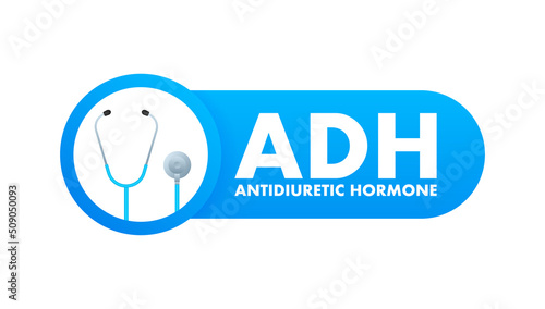 ADH - Antidiuretic Hormone acronym, concept background. Antidiuretic hormone for concept design