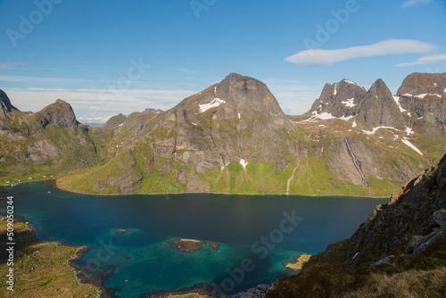 Fototapeta Naklejka Na Ścianę i Meble -  View of Moskenesoya Island in north Norway 
