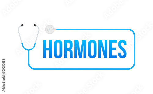 Blue medicine concept sign on white background. Vector illustration