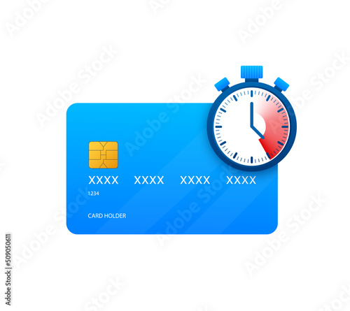 3d icon with fast payments. Fast money. Cash loan. Digital bank
