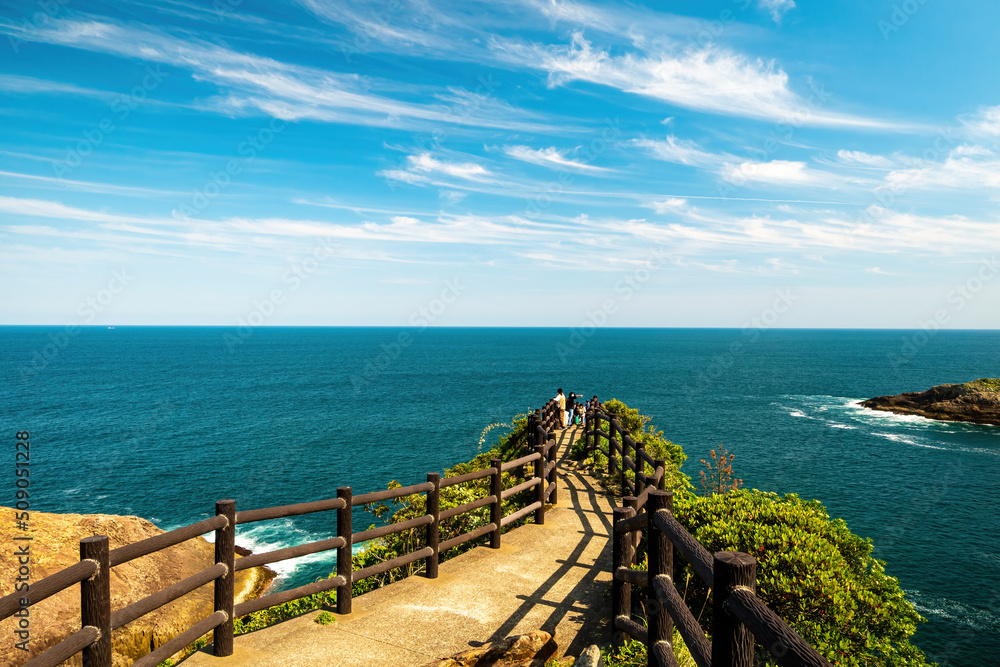 The Pacific Ocean from the top of the Umagase's rock, Hyuga, Miyazaki