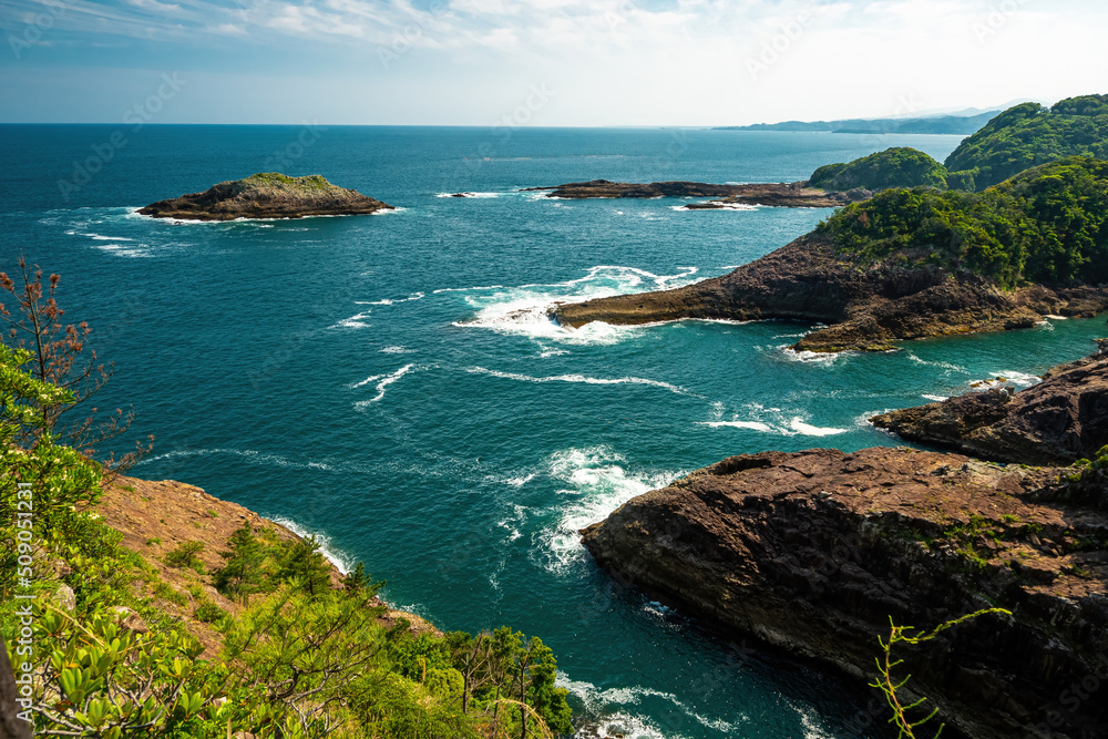 Fototapeta premium Great view of columnar rock of Umagase, Hyuga, Miyazaki