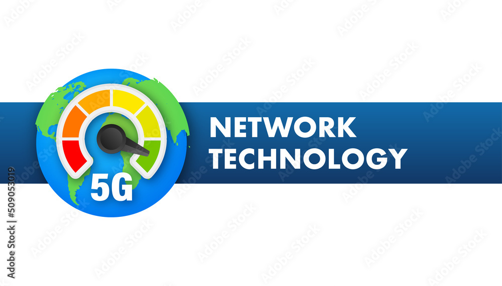 5G network wireless systems and internet. Communication network. Vector illustration