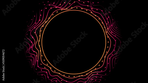Orange Vibration Eclipse Light, on black backdrop