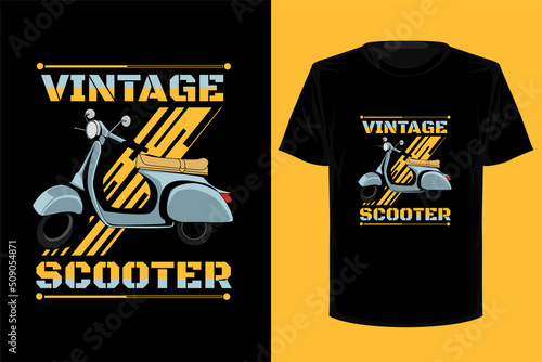 Vintage scooter retro vintage t shirt design