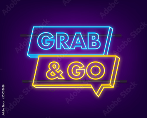 Banner with grab go. Fast money. Vector illustration