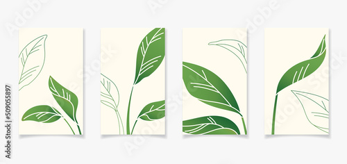 観葉植物をあしらったカードデザインB