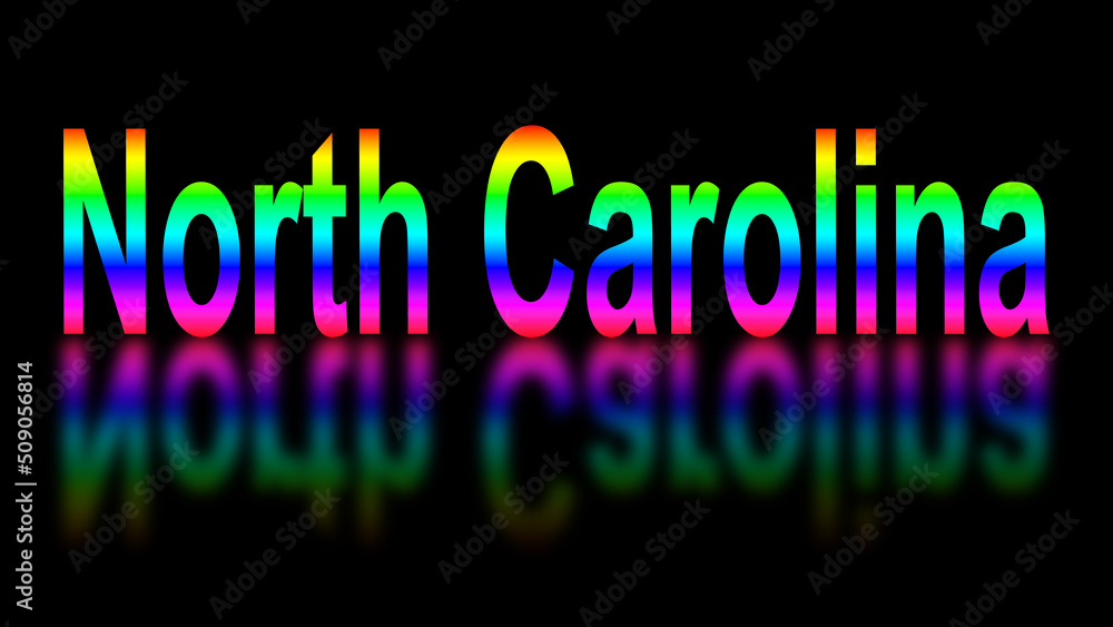 Rainbow sign with reflection illustrating diversity, inclusion and equality