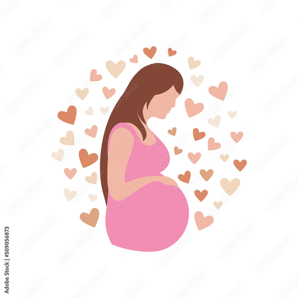 Pregnancy logo illustration Pregnancy logo illustration