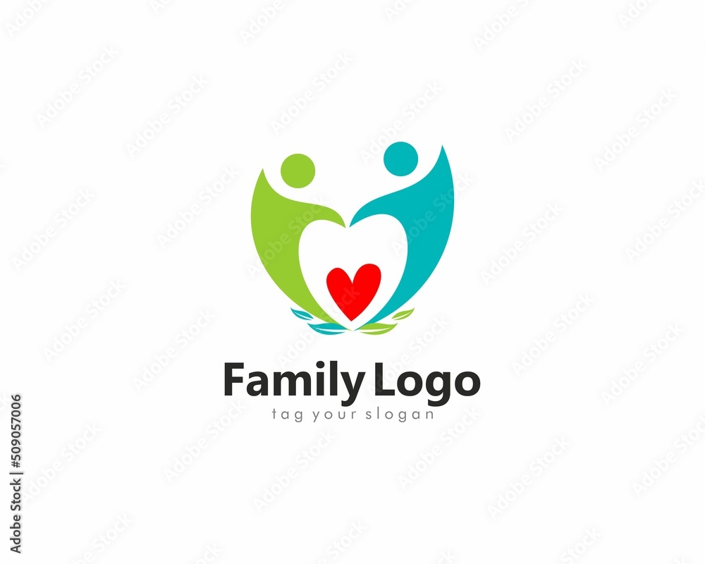 Family logo inspiration design vector