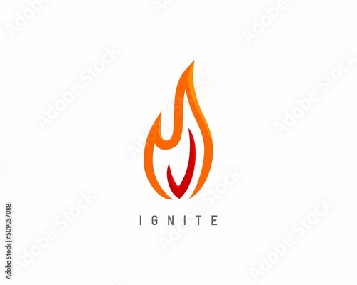 Leinwand Poster Fire ignite logo design vector