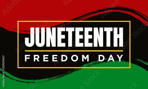 Juneteenth Freedom Day Background Design. photo