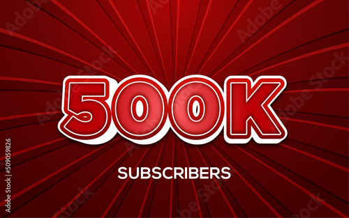 500K text effect template premium style