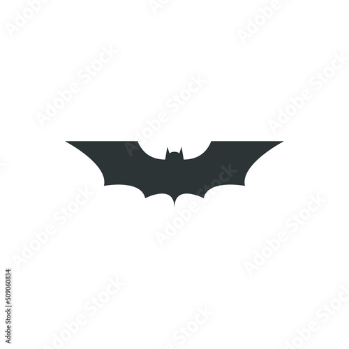 Obraz na plátně Vector sign of the bat symbol is isolated on a white background