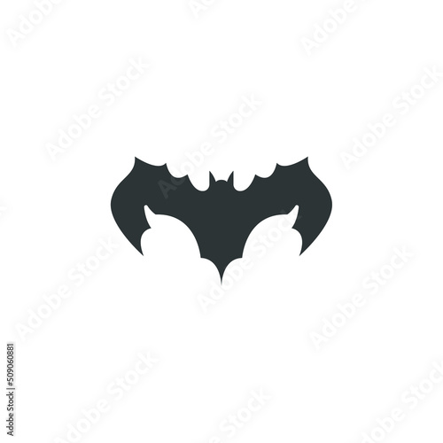 Fotografie, Obraz Vector sign of the bat symbol is isolated on a white background