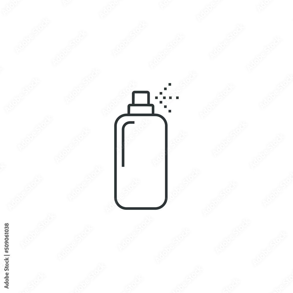 Vector sign of the Bottle spray symbol is isolated on a white background. Bottle spray icon color editable. Vector sign of the Bottle spray symbol is isolated on a white background. Bottle spray icon color editable.