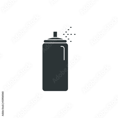 Vector sign of the Bottle spray symbol is isolated on a white background. Bottle spray icon color editable.