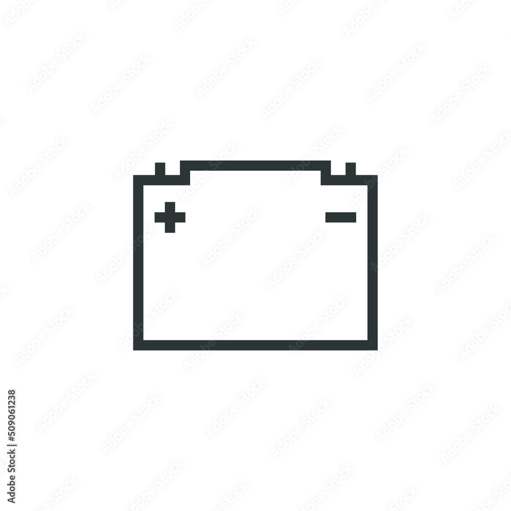 Vector sign of the car battery symbol is isolated on a white background. car battery icon color editable. Vector sign of the car battery symbol is isolated on a white background. car battery icon color editable.