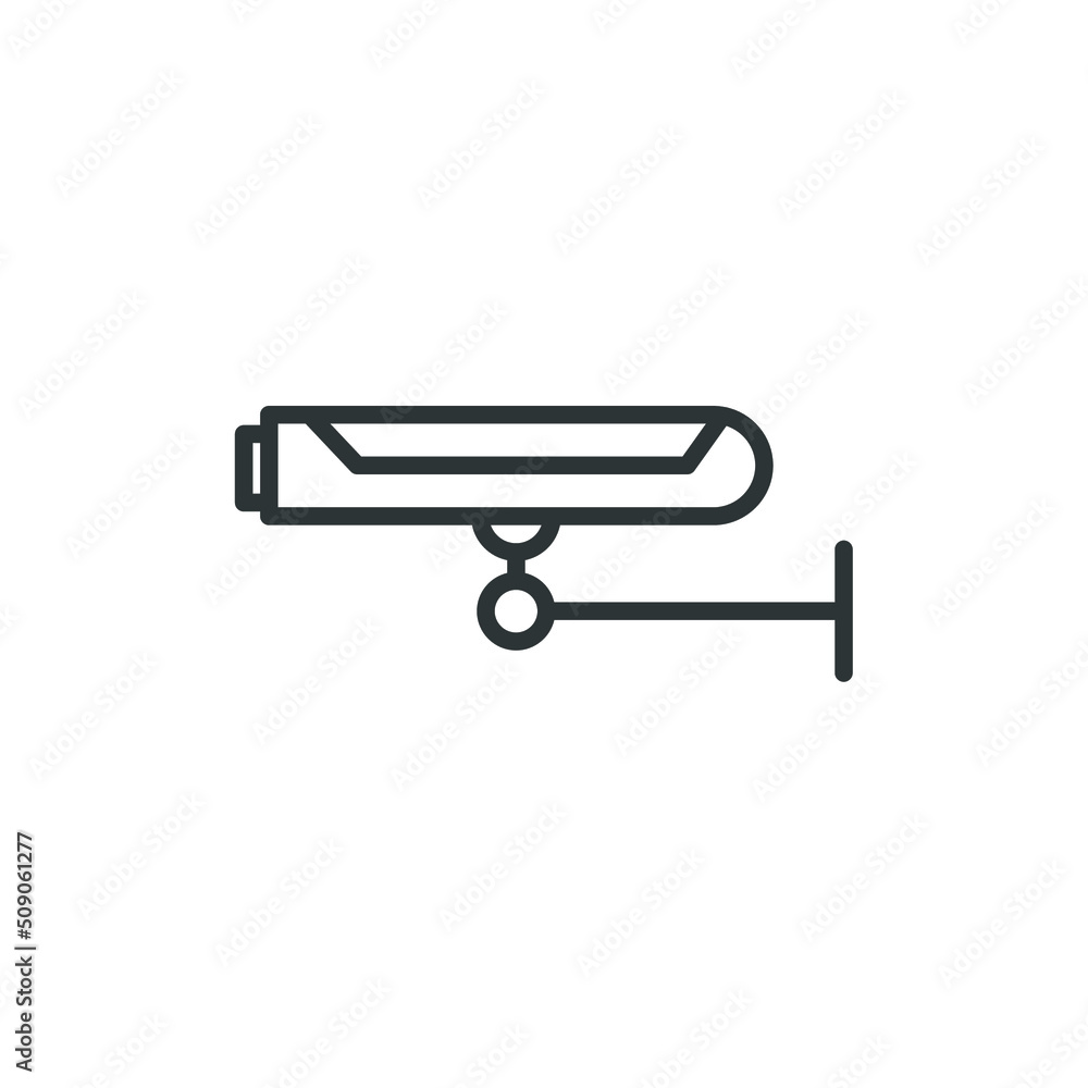 Vector sign of the cctv symbol is isolated on a white background. cctv icon color editable.