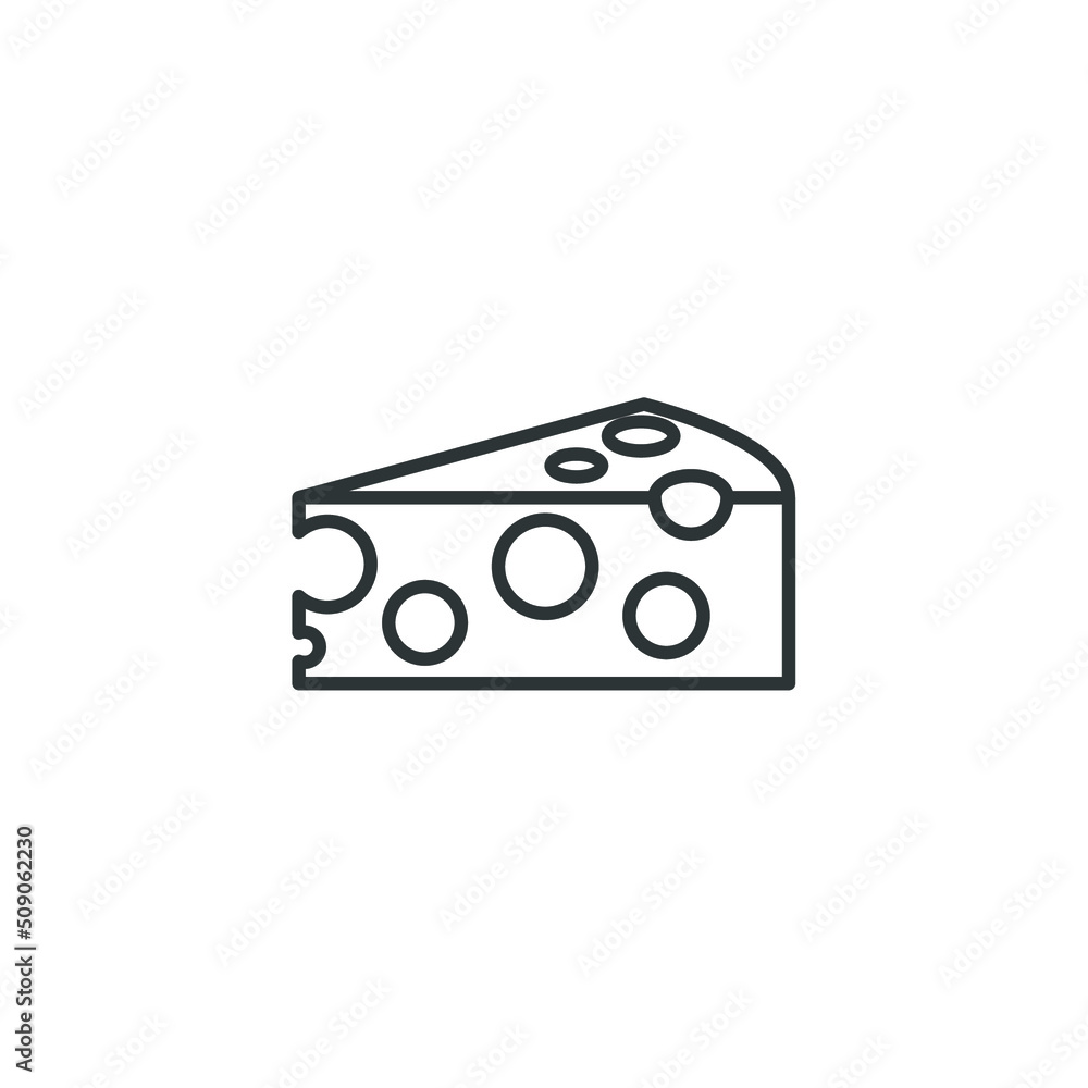 Obraz premium Vector sign of the cheese symbol is isolated on a white background. cheese icon color editable.