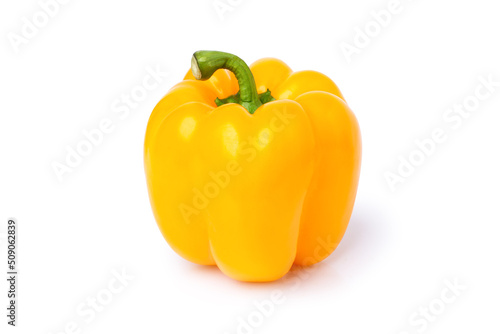 yellow bell pepper isolated on white