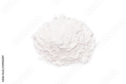 Cuadro en lienzo Pile of white powder isolated on white background