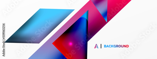 Dynamic 3d geometric abstract background. Triangles and other simple forms composition. Vector Illustration For Wallpaper  Banner  Background  Card  Book Illustration  landing page