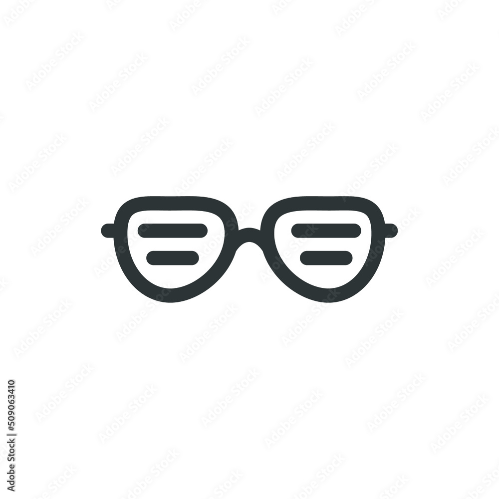Vector sign of the Glasses symbol is isolated on a white background. Glasses icon color editable. Vector sign of the Glasses symbol is isolated on a white background. Glasses icon color editable.