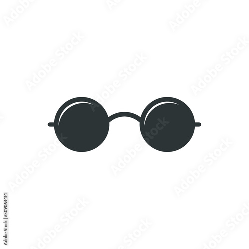 Vector sign of the Glasses symbol is isolated on a white background. Glasses icon color editable.