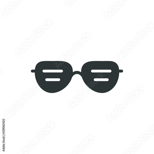Vector sign of the Glasses symbol is isolated on a white background. Glasses icon color editable.