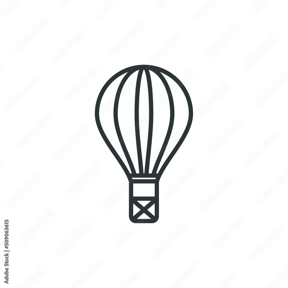 Vector sign of the Hot Air Balloon symbol is isolated on a white background. Hot Air Balloon icon color editable. Vector sign of the Hot Air Balloon symbol is isolated on a white background. Hot Air Balloon icon color editable.