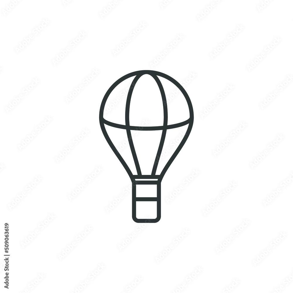 Vector sign of the Hot Air Balloon symbol is isolated on a white background. Hot Air Balloon icon color editable. Vector sign of the Hot Air Balloon symbol is isolated on a white background. Hot Air Balloon icon color editable.